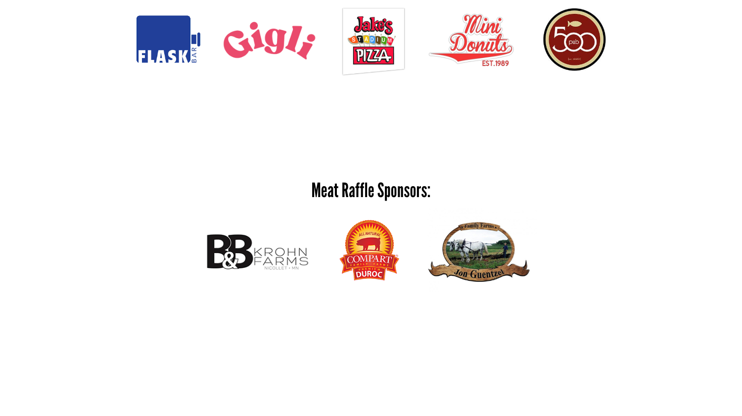 List of Sponsors for the Men's Event