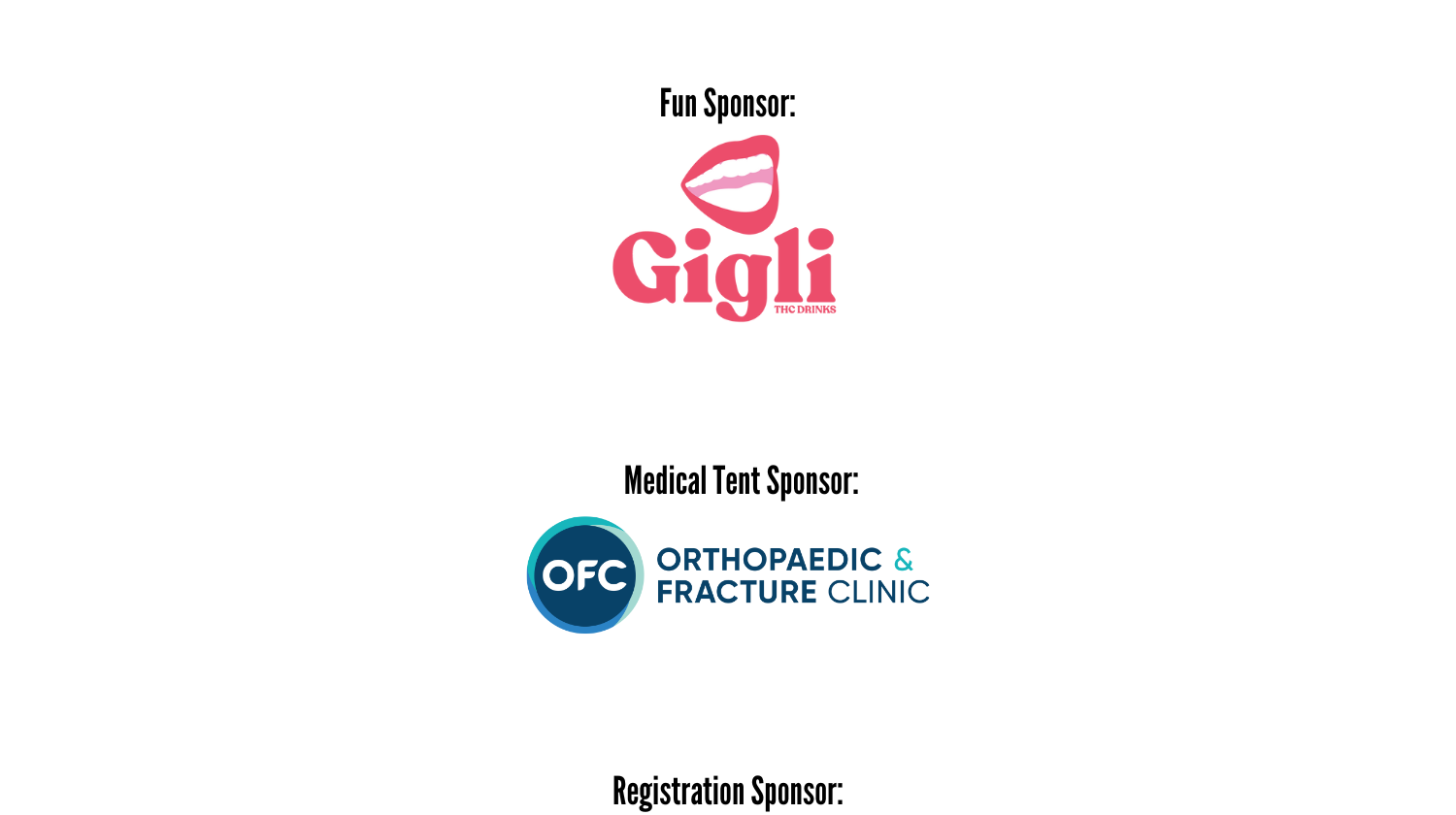 List of sponsors for Human Foosball