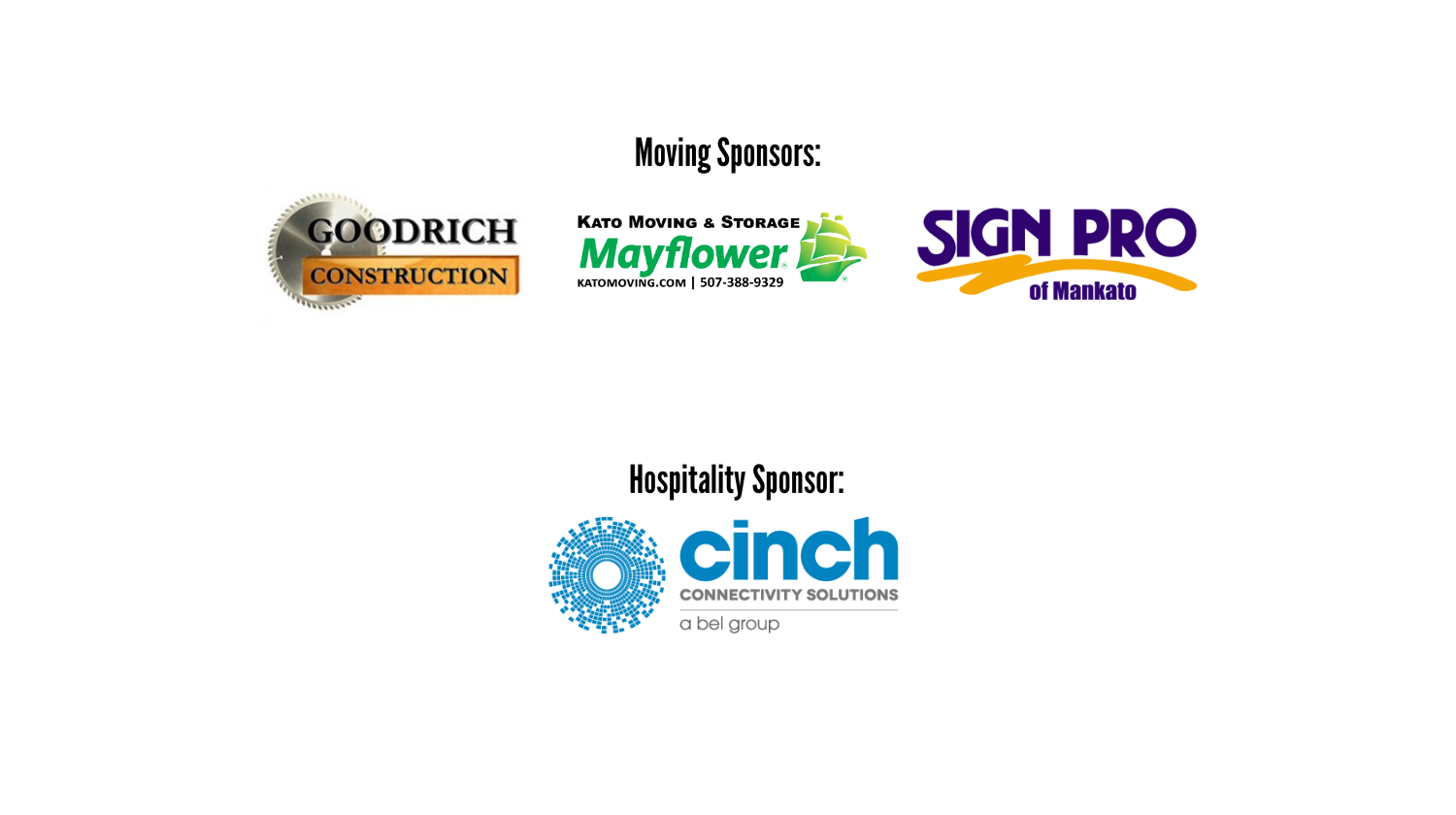 List of sponsors for Human Foosball