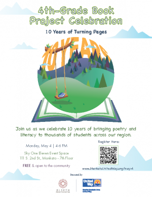 Flyer for the 4th-Grade Book Project Celebration