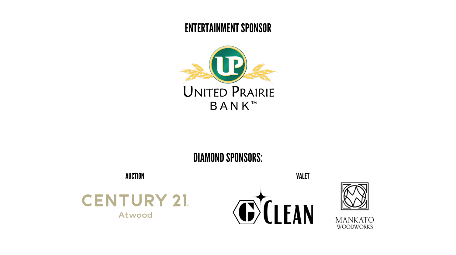 List of sponsors for the Fire & Ice Ball