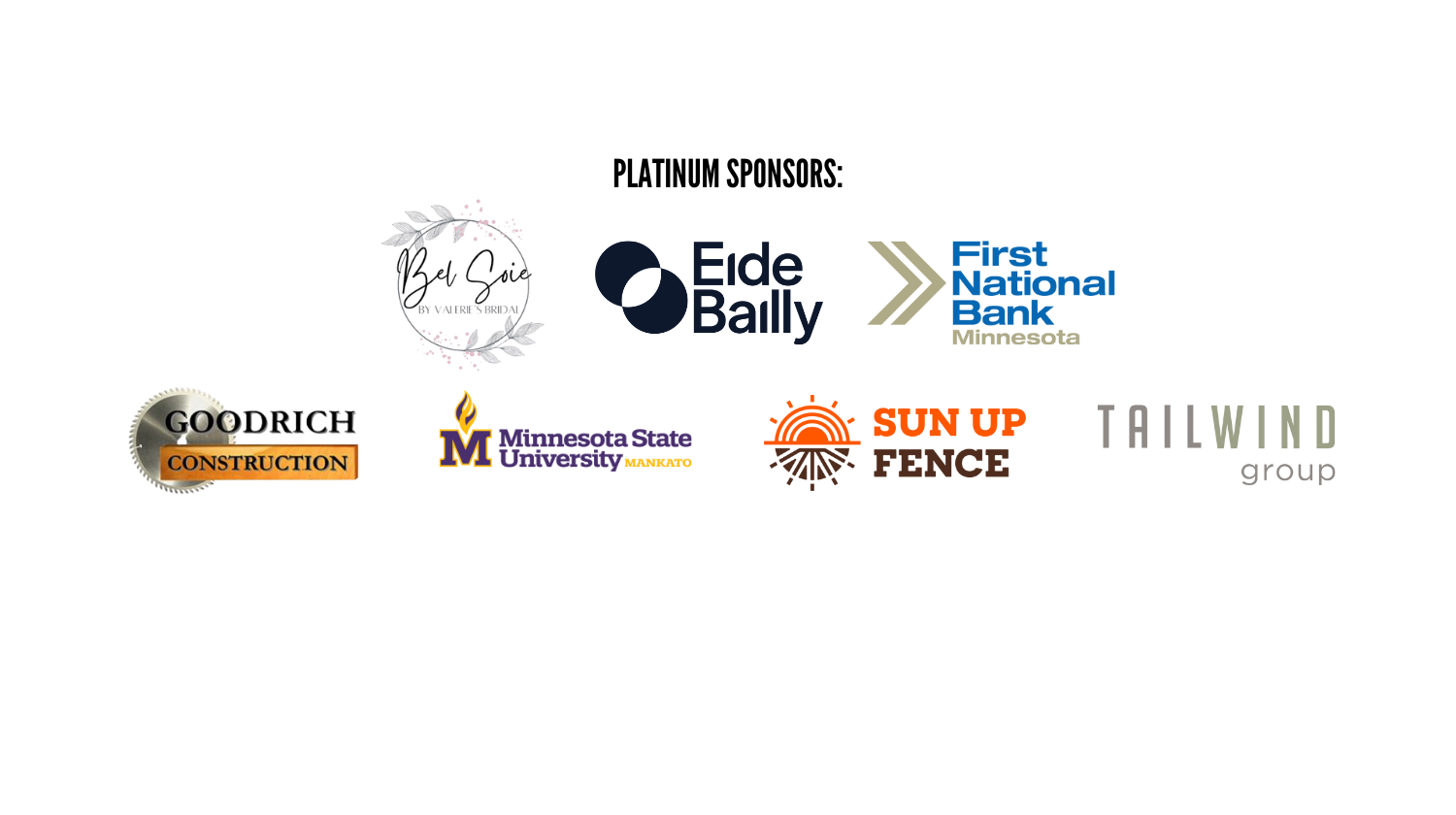 List of sponsors for the Fire & Ice Ball